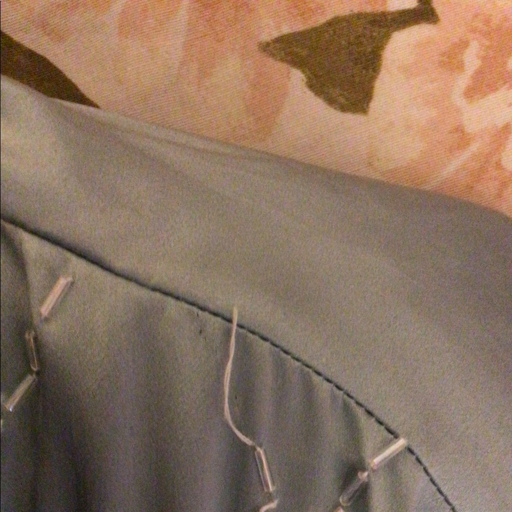 Cache Silk With Silver Bead Patterned Front Blous… - image 4